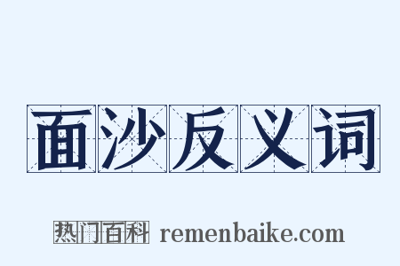 面沙反义词是什么意思的图片